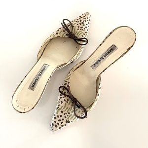 Manolo Blahnik Vintage Pointy Toe Mules